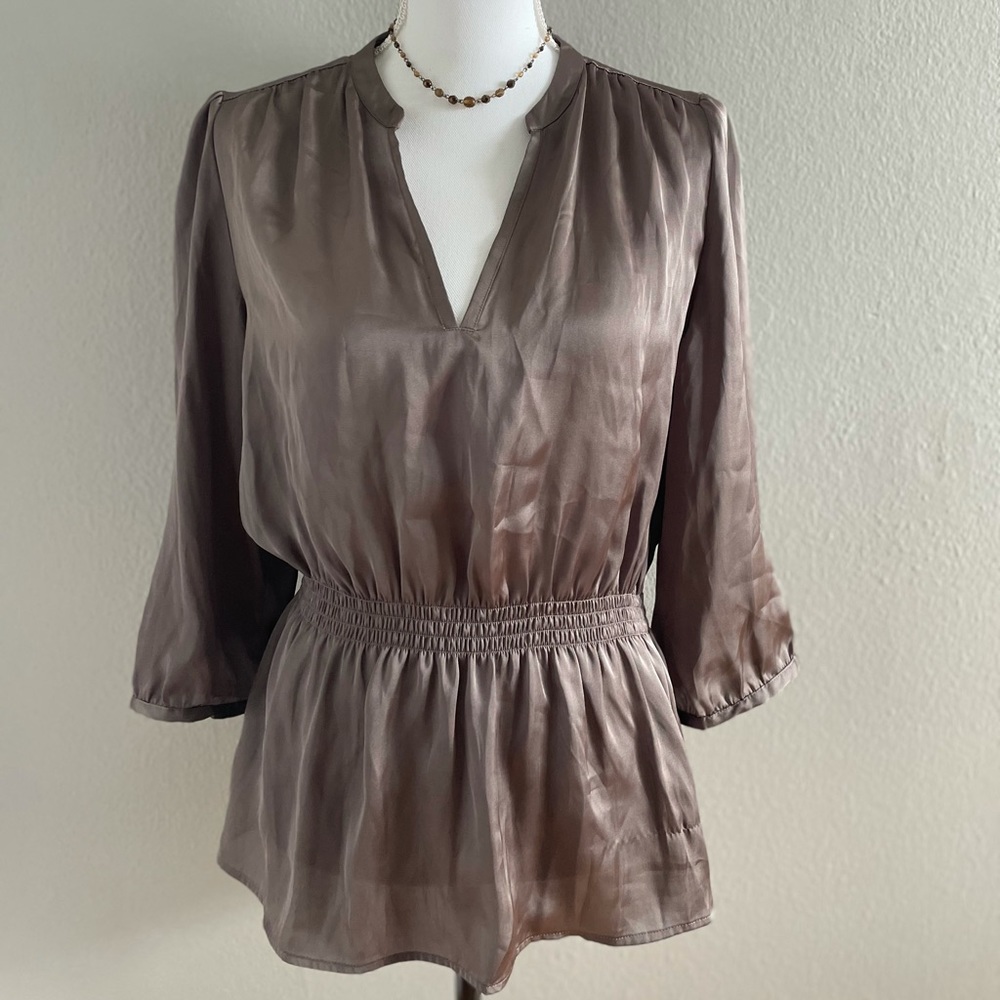 H&M // Mid sleeve “satin” blouse